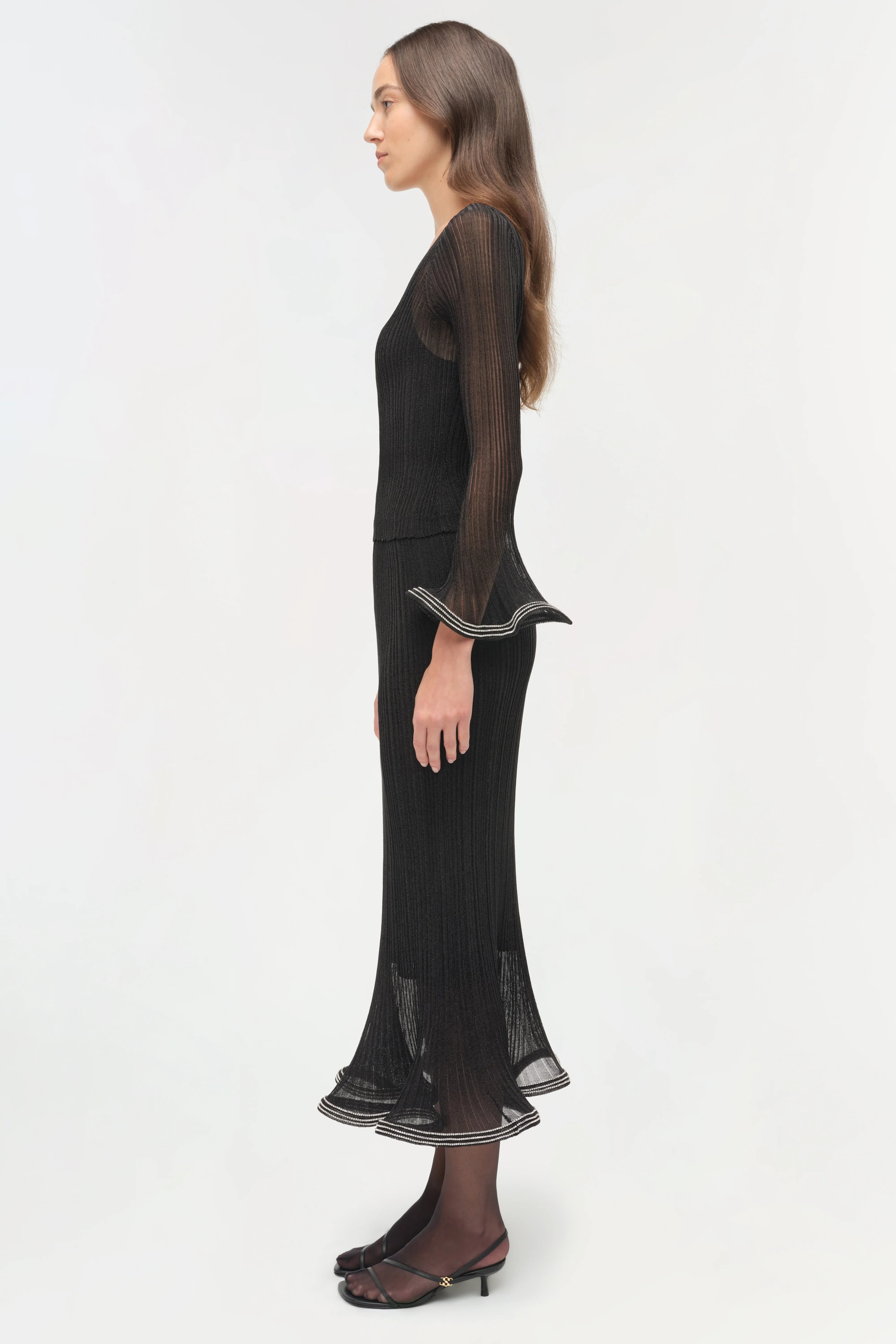 Simkai Maebry Metallic Plisse Top