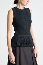 Load image into Gallery viewer, Saint Art Collins Fringe Top
