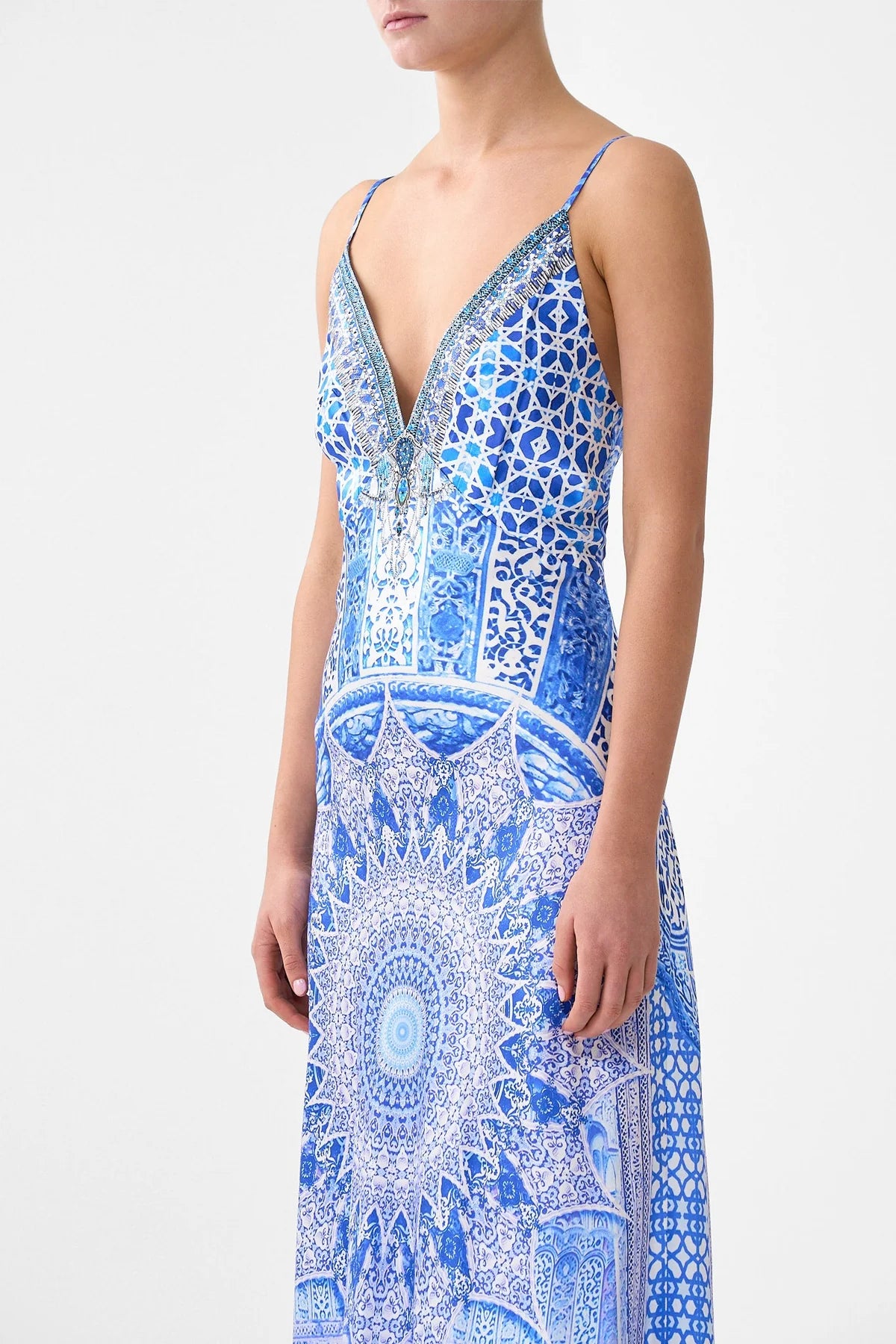 Camilla Vneck Slip Dress