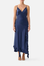 Load image into Gallery viewer, Camilla Bias Cut Dress Frill Hem
