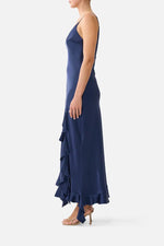 Load image into Gallery viewer, Camilla Bias Cut Dress Frill Hem
