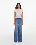 Load image into Gallery viewer, Self Portrait Rhinestone Stripe Jeans
