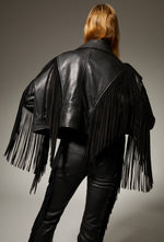 Load image into Gallery viewer, SPRWMN Moto Fringe Jacket
