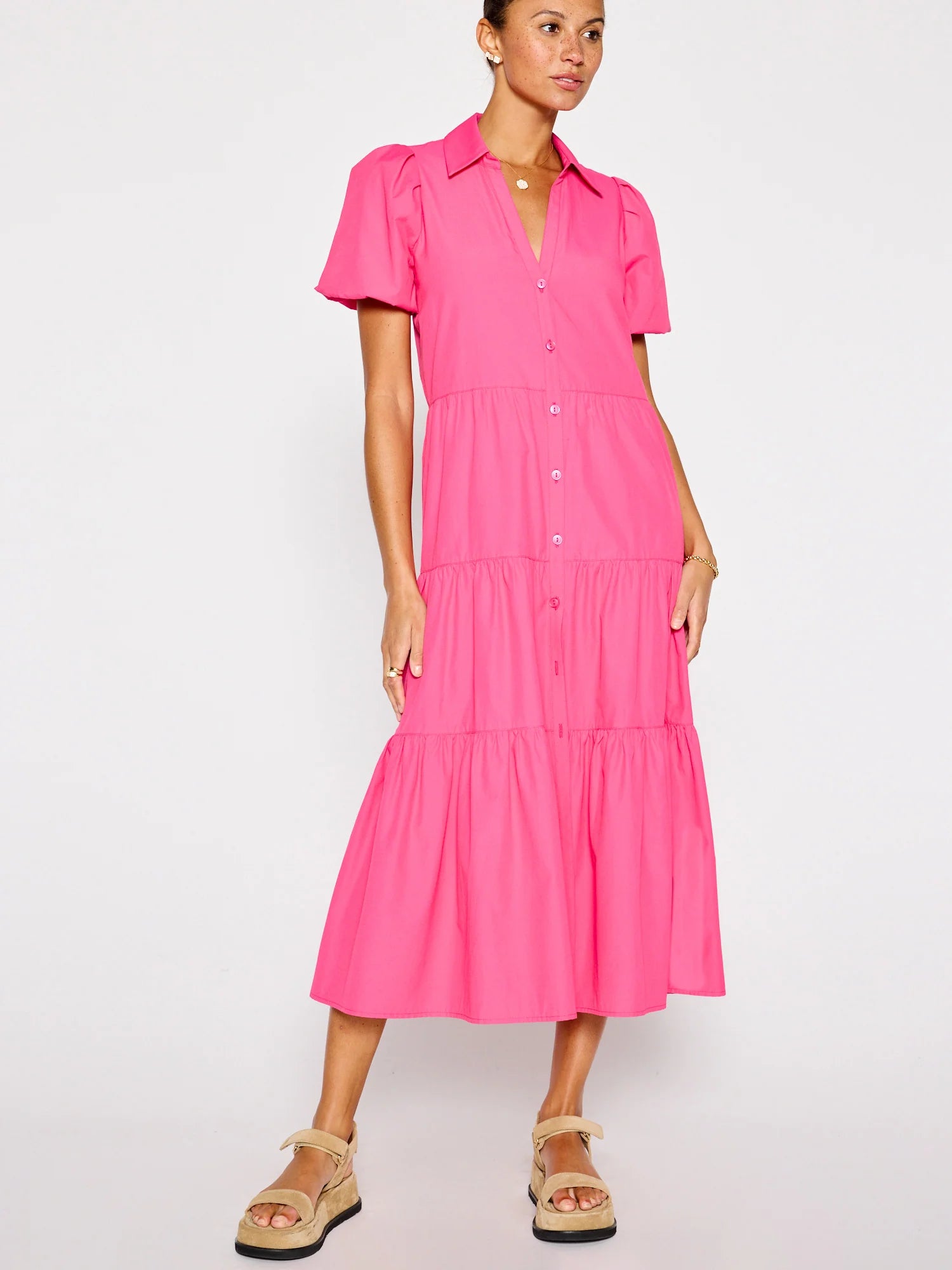 Brochu Walker Havana Dress Bright Pink
