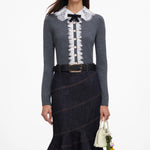 Load image into Gallery viewer, Self Portrait Lace Collared Cardigan

