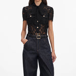 Load image into Gallery viewer, Self Portrait Lace Collared Top
