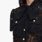 Load image into Gallery viewer, Self Portrait Lace Collared Top
