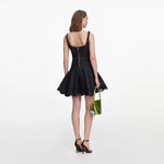 Load image into Gallery viewer, Selt Portrait Bow Denim Dress

