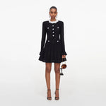 Load image into Gallery viewer, Self Portrait Trim Knit Mini Dress
