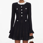 Load image into Gallery viewer, Self Portrait Trim Knit Mini Dress
