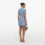 Load image into Gallery viewer, Self Portrait Collared Textured Denim Mini Dress
