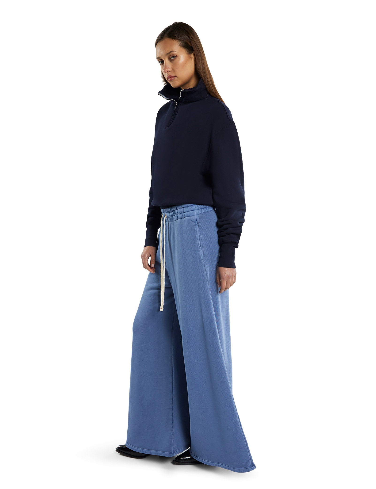 Les Tien Haley Crop Half Zip Pullover