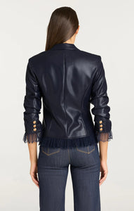 Cinq a Sept Petite Roxy Vegan Leather Blazer