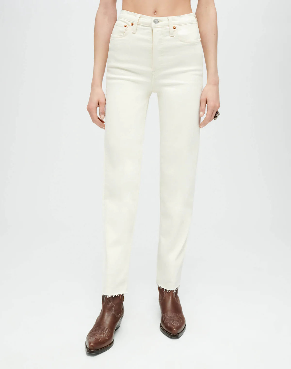 REDONE 70s Stove Pipe Denim