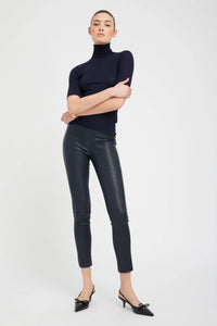 SPRWMN Ankle Leather Pant Navy