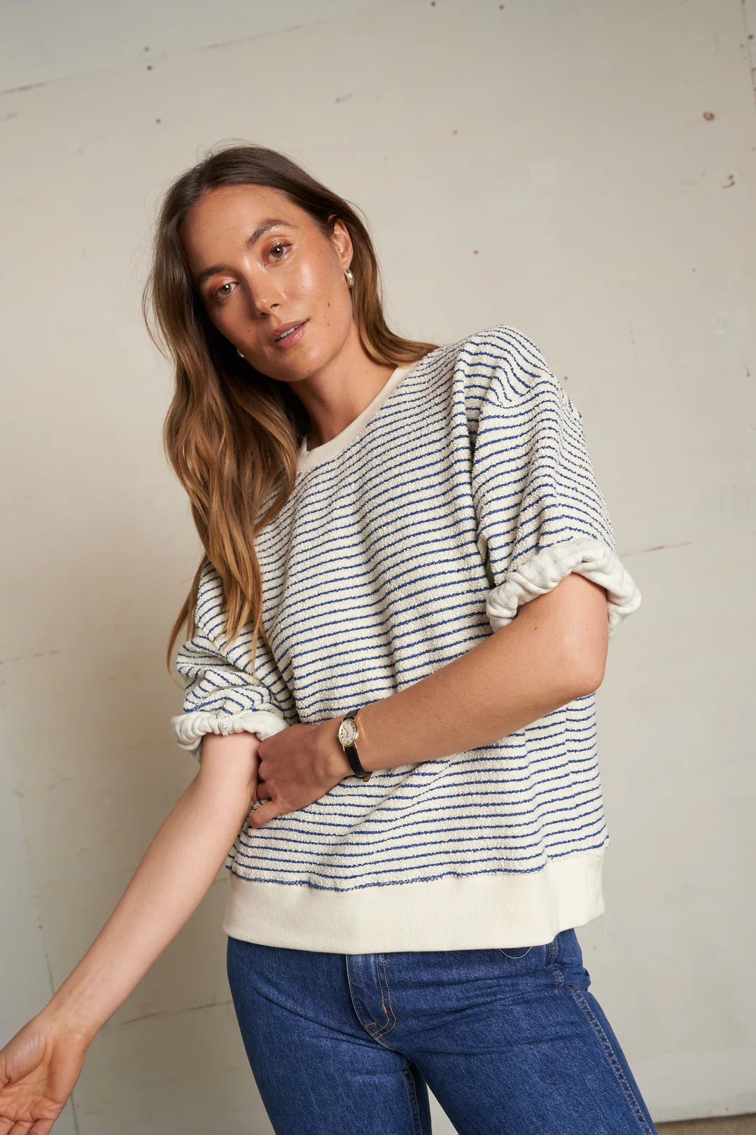Perfect White Tee Rebecca Stripe
