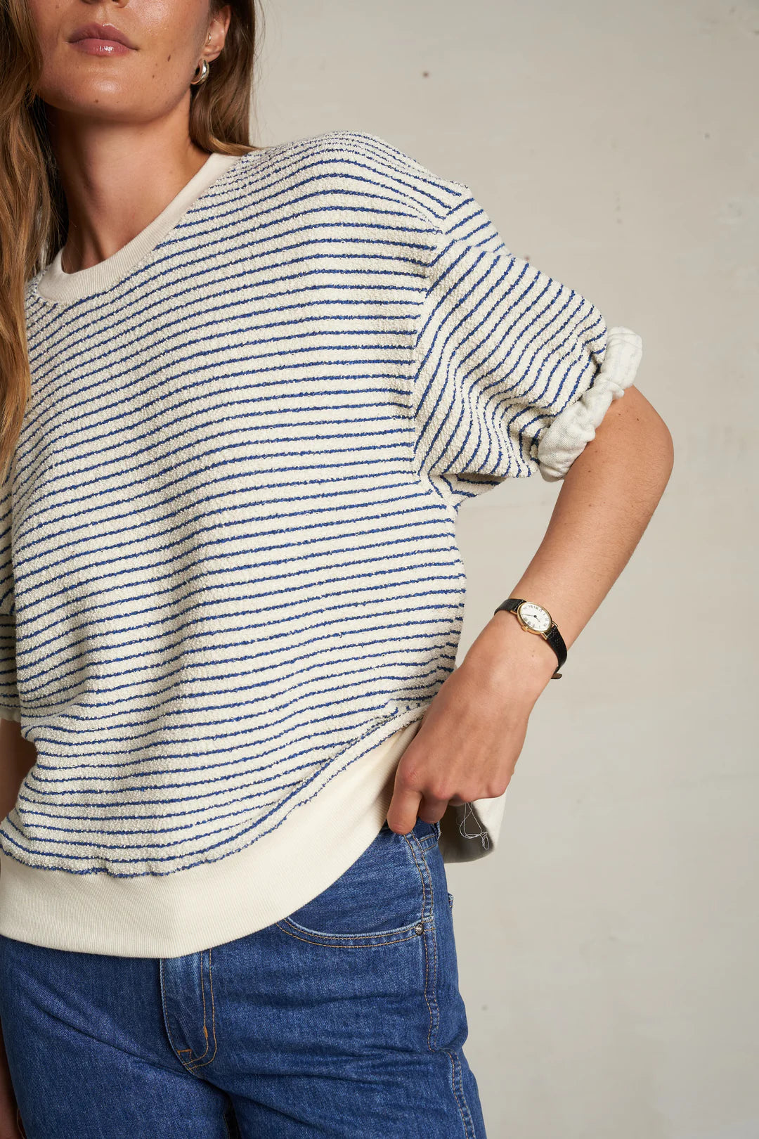 Perfect White Tee Rebecca Stripe