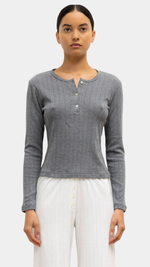 Load image into Gallery viewer, Leset Pointelle Henley

