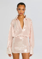 Load image into Gallery viewer, RETROFÊTE Breseis Sequin Mini Dress
