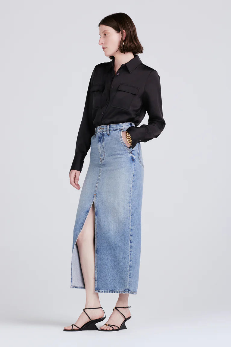 Derek Lam Lu Maxi Denim Skirt