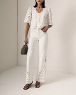 Load image into Gallery viewer, Le Jean Column Eyelet Jeans
