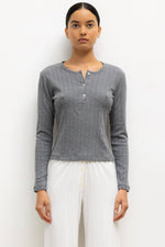 Load image into Gallery viewer, Leset Pointelle Henley
