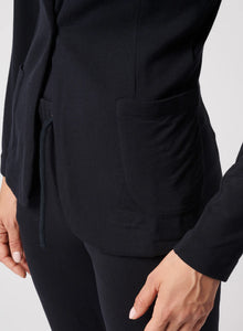 Majestic Filatures French Terry Fleece One Button Blazer