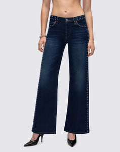 Redone Studded Wide Leg
