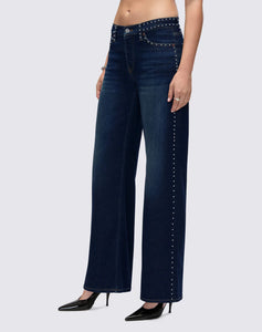 Redone Studded Wide Leg