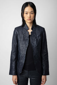 Zadig & Voltaire Very Crinkled Leather Jacket
