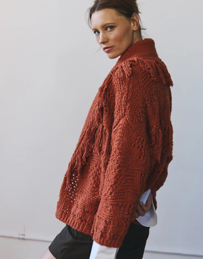 Autumn Cashmere Fringe Cardigan