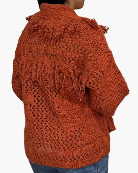 Autumn Cashmere Fringe Cardigan