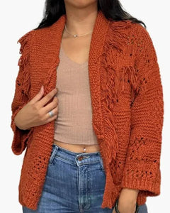 Autumn Cashmere Fringe Cardigan