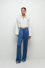 Load image into Gallery viewer, Simkhai Nolan Satin Stripe Pant
