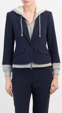 Cinq a Sept Petite Hooded Khloe Blazer