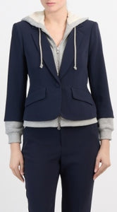 Cinq a Sept Petite Hooded Khloe Blazer